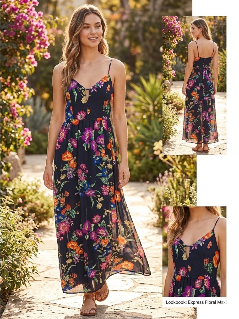 Express Floral Maxi Dress NWT